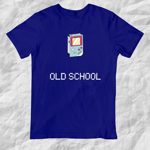 Old School T-Shirt, 90s T-Shirt, Custom Tee, Gaming Shirt, Gildan, Light Blue - Picture 3 of 10